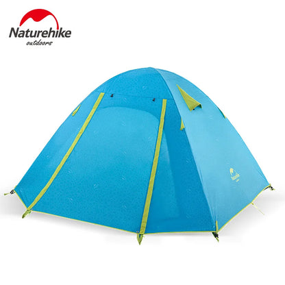 Naturehike-Outdoor Camping Tent, 2, 3, 4 Person, Double Layer Waterproof Tent for Backpacking, Hiking, Car Camping