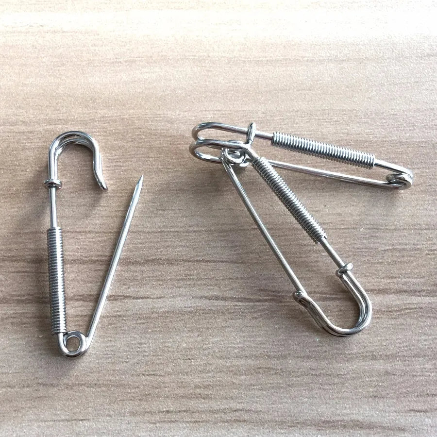 5pcs/lot EDC Outdoor tools Safety Pins Brooch Blank  Pin Broochs Survival Accessories Travel Kit
