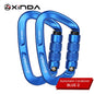 XINDA Rock Climbing Carabiner 25KN Safety D-Shape Buckle Auto Lock Spring-loaded Gate Aluminum Carabiner Outdoor Kits
