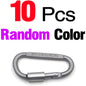 MNFT 10PCS Outdoor Equipment Fishing Tents Snap Safety Hook Buckle With Lock Alloy Camping Gear Travel Kit Survival Carabiner
