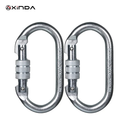 XINDA Professional Outdoor Rock Climbing  Tension Safety Supervivencia Lock Equipment Carabiner Camping Hiking Survival Kit