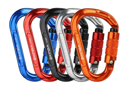 XINDA Rock Climbing Carabiner Pear-Shape Buckle 25KN Safety Auto Lock Spring-loaded Gate Aluminum H-Carabiner Outdoor Kits