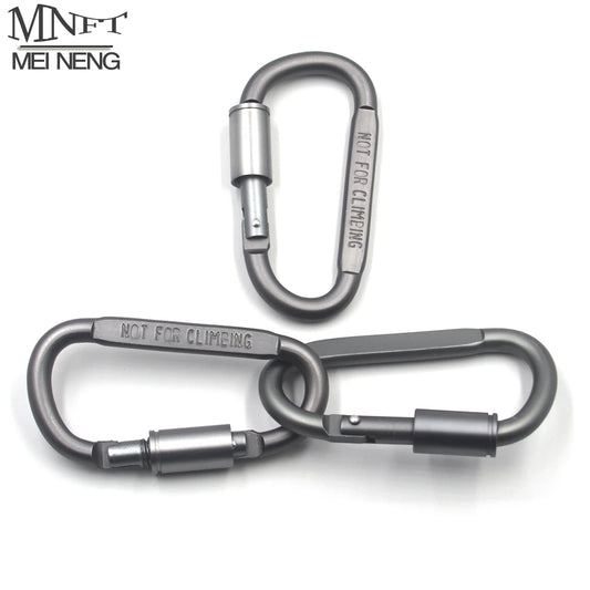 MNFT 10PCS Outdoor Equipment Fishing Tents Snap Safety Hook Buckle With Lock Alloy Camping Gear Travel Kit Survival Carabiner
