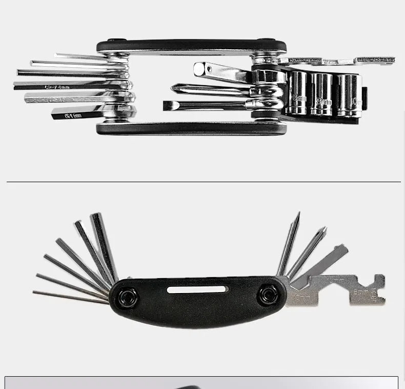 ROCKBROS Mountain Bicycle Tools Sets Bike Bicycle Repair Tools Kit Hex Spoke Wrench Mountain Cycle Screwdriver Tool 16 in 1