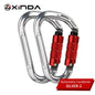 XINDA Rock Climbing Carabiner Pear-Shape Buckle 25KN Safety Auto Lock Spring-loaded Gate Aluminum H-Carabiner Outdoor Kits