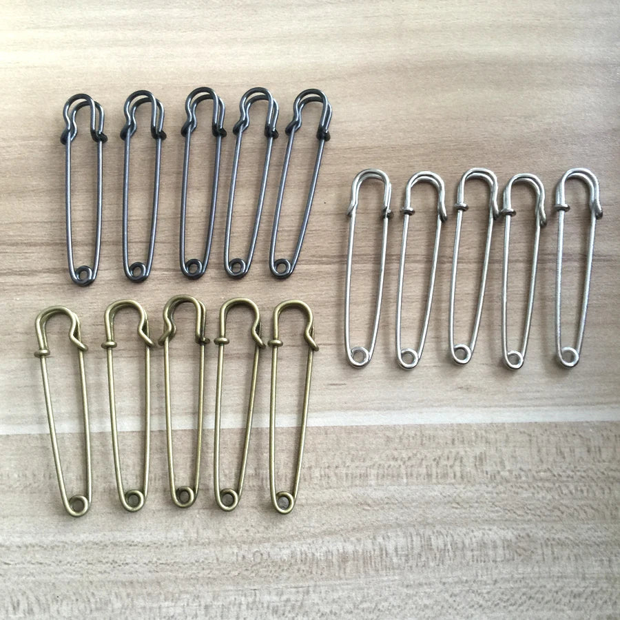 5pcs/lot EDC Outdoor tools Safety Pins Brooch Blank  Pin Broochs Survival Accessories Travel Kit
