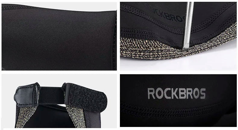 ROCKBROS Cycling Shoes Cover Windproof Abrasion Resistant Fabric Keep Warm Half Overshoe MTB Road Bicycle Shoe Covers Black