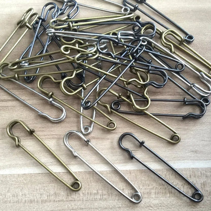 5pcs/lot EDC Outdoor tools Safety Pins Brooch Blank  Pin Broochs Survival Accessories Travel Kit