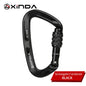 XINDA Rock Climbing Carabiner 25KN Safety D-Shape Buckle Screw Lock Spring-loaded Gate Aluminum Carabiner Outdoor Kits