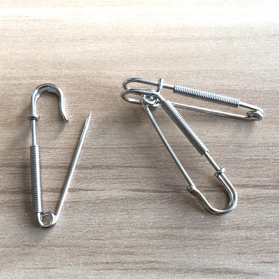 5pcs/lot EDC Outdoor tools Safety Pins Brooch Blank  Pin Broochs Survival Accessories Travel Kit