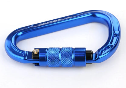 XINDA Rock Climbing Carabiner Pear-Shape Buckle 25KN Safety Auto Lock Spring-loaded Gate Aluminum H-Carabiner Outdoor Kits