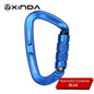 XINDA Rock Climbing Carabiner 25KN Safety D-Shape Buckle Auto Lock Spring-loaded Gate Aluminum Carabiner Outdoor Kits