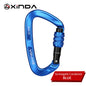 XINDA Rock Climbing Carabiner 25KN Safety D-Shape Buckle Screw Lock Spring-loaded Gate Aluminum Carabiner Outdoor Kits