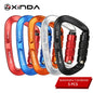 XINDA Rock Climbing Carabiner 25KN Safety D-Shape Buckle Auto Lock Spring-loaded Gate Aluminum Carabiner Outdoor Kits