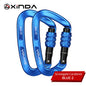 XINDA Rock Climbing Carabiner 25KN Safety D-Shape Buckle Screw Lock Spring-loaded Gate Aluminum Carabiner Outdoor Kits