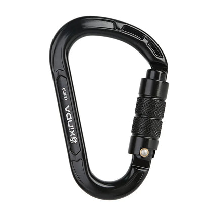 XINDA Rock Climbing Carabiner Pear-Shape Buckle 25KN Safety Auto Lock Spring-loaded Gate Aluminum H-Carabiner Outdoor Kits