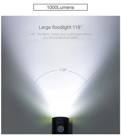 GACIRON 400-1800 Lumens Bicycle Front Light USB Rechargeable Cycling Headlight Flashlight MTB Road Bike Waterproof LED Head Lamp