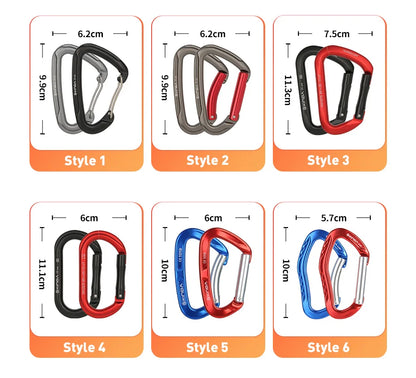 XINDA Rock Climbing Quickdraw Sling Professional Safety Lock Extenders Carabiner Mountaineer Outdoor Protect Kits