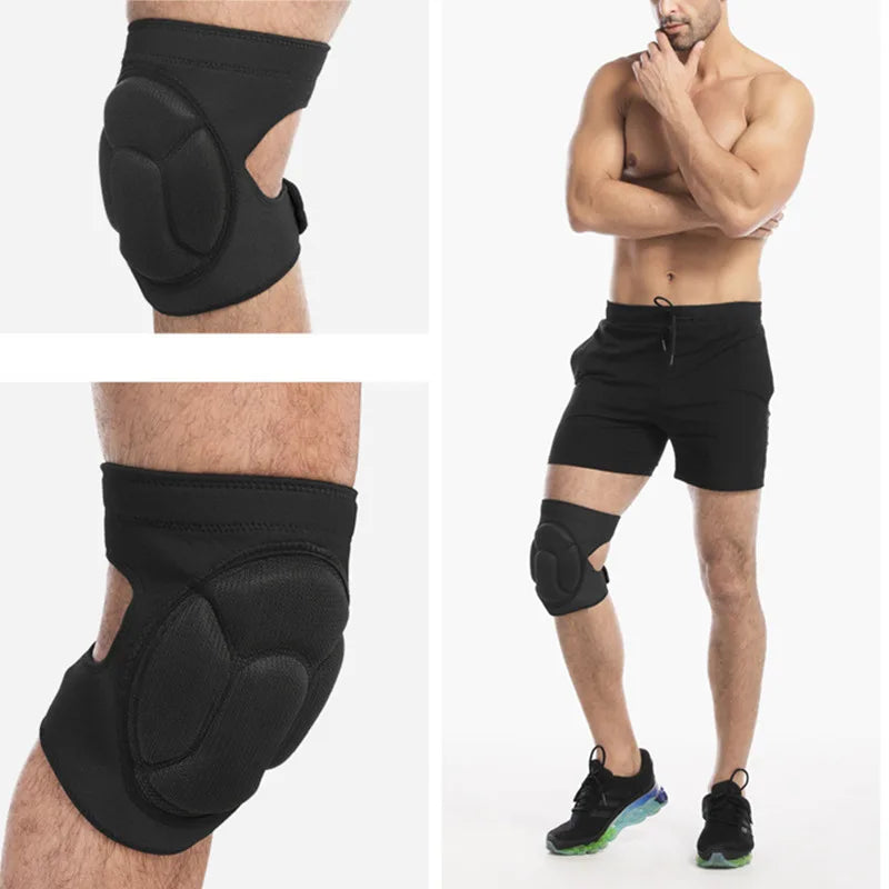 1Pair Thickening Football Volleyball Sports Knee EVA Pad Silicone Non-slip Pads Protect Cycling Sports Safety Knee rodilleras