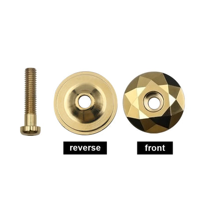 Bicycle Headset Cap Burnt Blue MTB Road Bike Stem Headset Top Cap Cover with Screw for 28.6mm Fork Head Tube Cycling Accessories