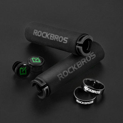 ROCKBROS Cycling Grips Bicycle Grips MTB Silicone Sponge Handlebar Grips Bike Grips Mountain Bike Bicycle Handlebars Ultraight