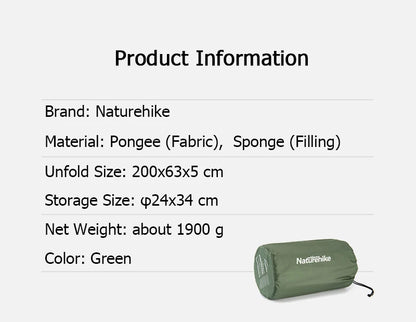 Naturehike Camping Mat D03 Inflatable Mattress Outdoor Travel Sleeping Pad 5cm Thicken Splicing Tent Mat Self-inflating Mat