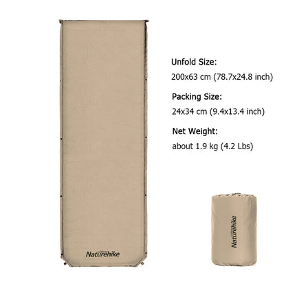 Naturehike Camping Mat D03 Inflatable Mattress Outdoor Travel Sleeping Pad 5cm Thicken Splicing Tent Mat Self-inflating Mat