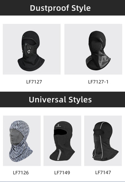 ROCKBROS Cycling Face Keep Warm Winter Climbing Hiking Fleece Thermal Windproof Balaclava Running Fishing Skiing Hat Headwear