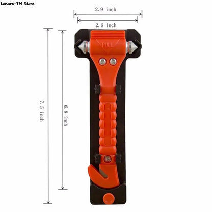 1Pcs Portable Safety Hammer Camping Driving Car Seat Belt Cutter Outdoor Survival Emergency Escape Hammer to Break Window Glass