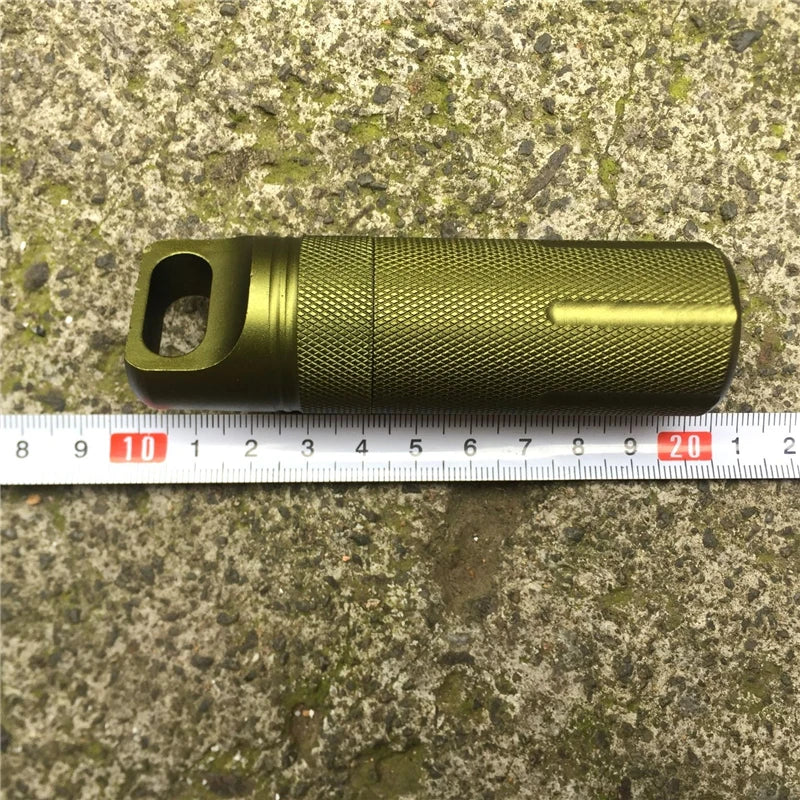 Outdoor Strong CNC Waterproof Emergency First Aid Kits Safety Survival Pill Bottle Aluminium Camping EDC Tank Box for Cigarettes