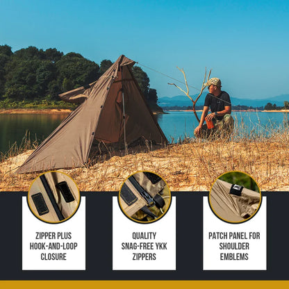 Onetigris Multiuse Raincoat Configurable Outdoor Tent TENTSFORMER Poncho Shelter 1500mm Waterproof 3 Season Single Tent