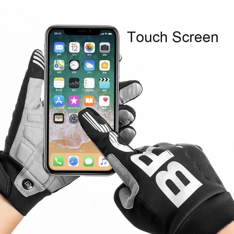 ROCKBROS Cycling Gloves Touch Screen Waterproof MTB Bike Bicycle Gloves Thermal Warm Motorcycle Winter Autumn Sports Equipment