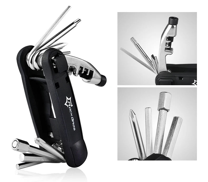 ROCKBROS Mountain Bicycle Tools Sets Bike Bicycle Repair Tools Kit Hex Spoke Wrench Mountain Cycle Screwdriver Tool 16 in 1