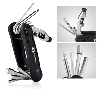 ROCKBROS Mountain Bicycle Tools Sets Bike Bicycle Repair Tools Kit Hex Spoke Wrench Mountain Cycle Screwdriver Tool 16 in 1
