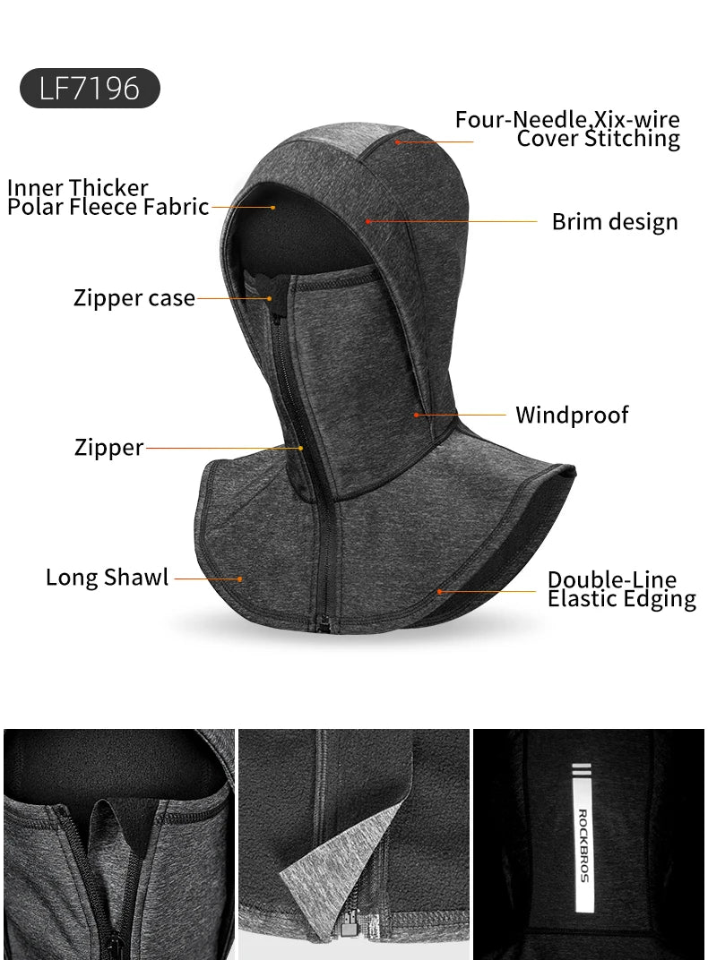 ROCKBROS Winter Ski Face Scarf Face Mask Cycling skiing running sport Training Balaclava Winderproof Bicycle Accessory