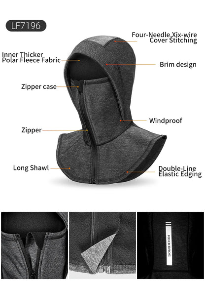 ROCKBROS Winter Ski Face Scarf Face Mask Cycling skiing running sport Training Balaclava Winderproof Bicycle Accessory