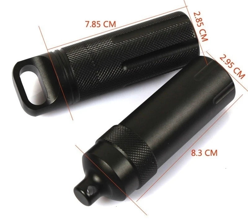 Outdoor Strong CNC Waterproof Emergency First Aid Kits Safety Survival Pill Bottle Aluminium Camping EDC Tank Box for Cigarettes