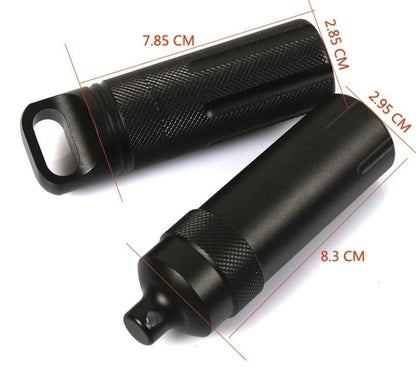 Outdoor Strong CNC Waterproof Emergency First Aid Kits Safety Survival Pill Bottle Aluminium Camping EDC Tank Box for Cigarettes