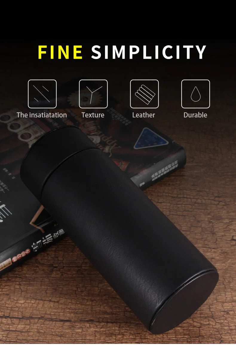 GALINER Cedar Wood Travel Humidor Cigar Box Portable Leather Cigars Case With Hygrometer Humidifier Black Cigar Tube