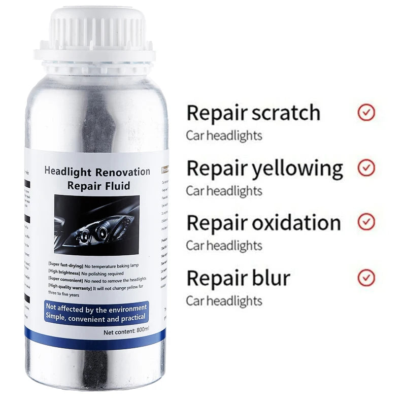 Car Headlight Polishing Kit 100ML/50ML Headlight Restoration Liquid Polymer Headlamp Renovation Repair Clean Kit Automobile Tool