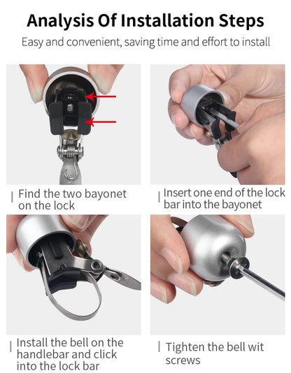 ROCKBROS Bike Bell Cycling Ring Bicycle Retro Classical Bells Clear Sound Quality MTB Road Safety Warning Alarm Bike Bells