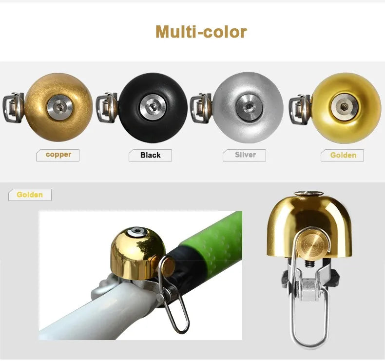 ROCKBROS Bike Bell Cycling Ring Bicycle Retro Classical Bells Clear Sound Quality MTB Road Safety Warning Alarm Bike Bells