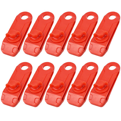 10 PCS Tent Crocodile Clip Tents Awning Wind Rope Clamp Plastic Clip Inverted Hook Design Bite Fastening for Outdoor Camping