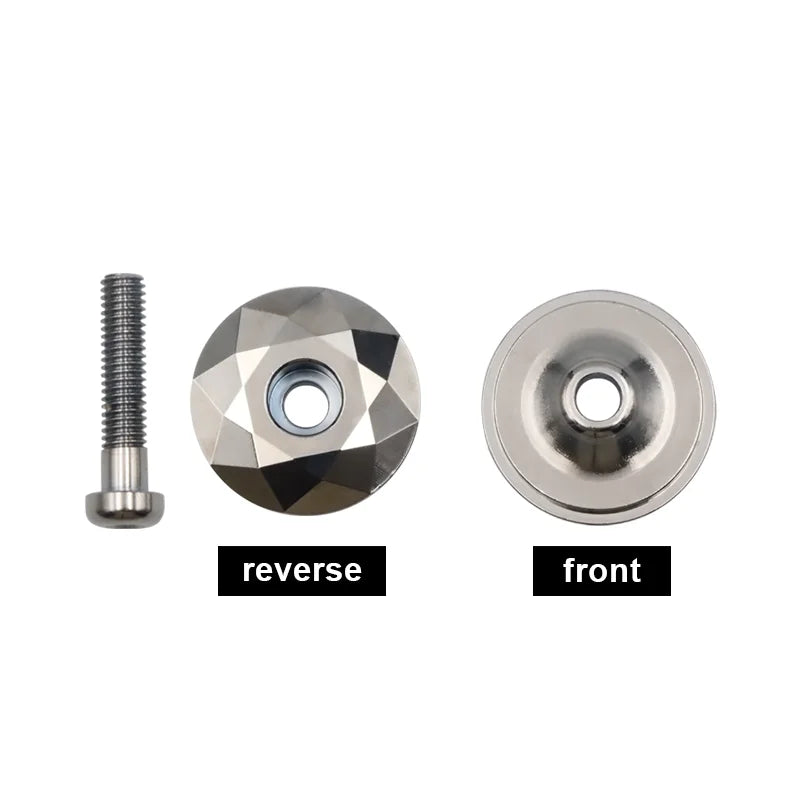 Bicycle Headset Cap Burnt Blue MTB Road Bike Stem Headset Top Cap Cover with Screw for 28.6mm Fork Head Tube Cycling Accessories