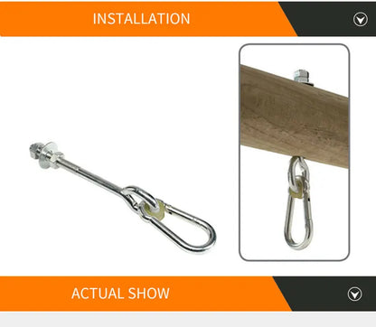 Children Swing Hook Amusement Park Swing Hanging Kit Hanger Aerial Yoga Hammock Safety Locking Ceiling Mount DIY Accessories