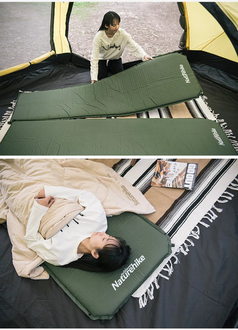 Naturehike Camping Mat D03 Inflatable Mattress Outdoor Travel Sleeping Pad 5cm Thicken Splicing Tent Mat Self-inflating Mat