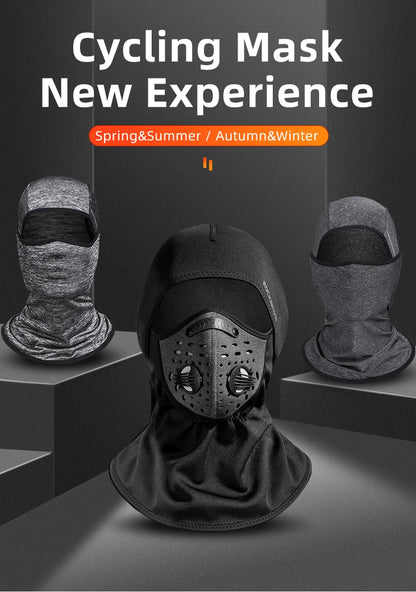 ROCKBROS Cycling Face Keep Warm Winter Climbing Hiking Fleece Thermal Windproof Balaclava Running Fishing Skiing Hat Headwear
