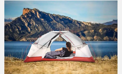 BSWolf 2 Persons Camping Tent Ultralight 20D 380T Nylon Double Layer Waterproof Backpacking Tent for Hiking Travel with free mat