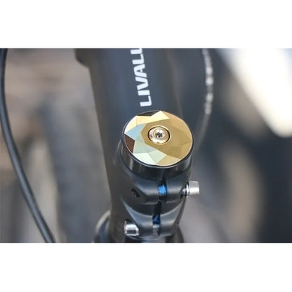Bicycle Headset Cap Burnt Blue MTB Road Bike Stem Headset Top Cap Cover with Screw for 28.6mm Fork Head Tube Cycling Accessories