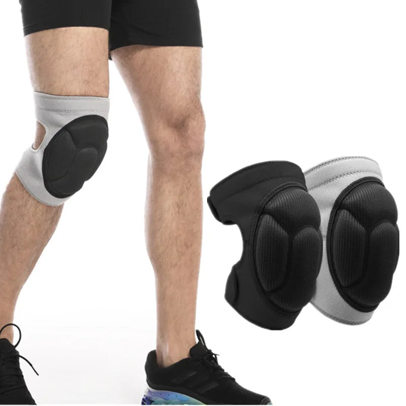 1Pair Thickening Football Volleyball Sports Knee EVA Pad Silicone Non-slip Pads Protect Cycling Sports Safety Knee rodilleras